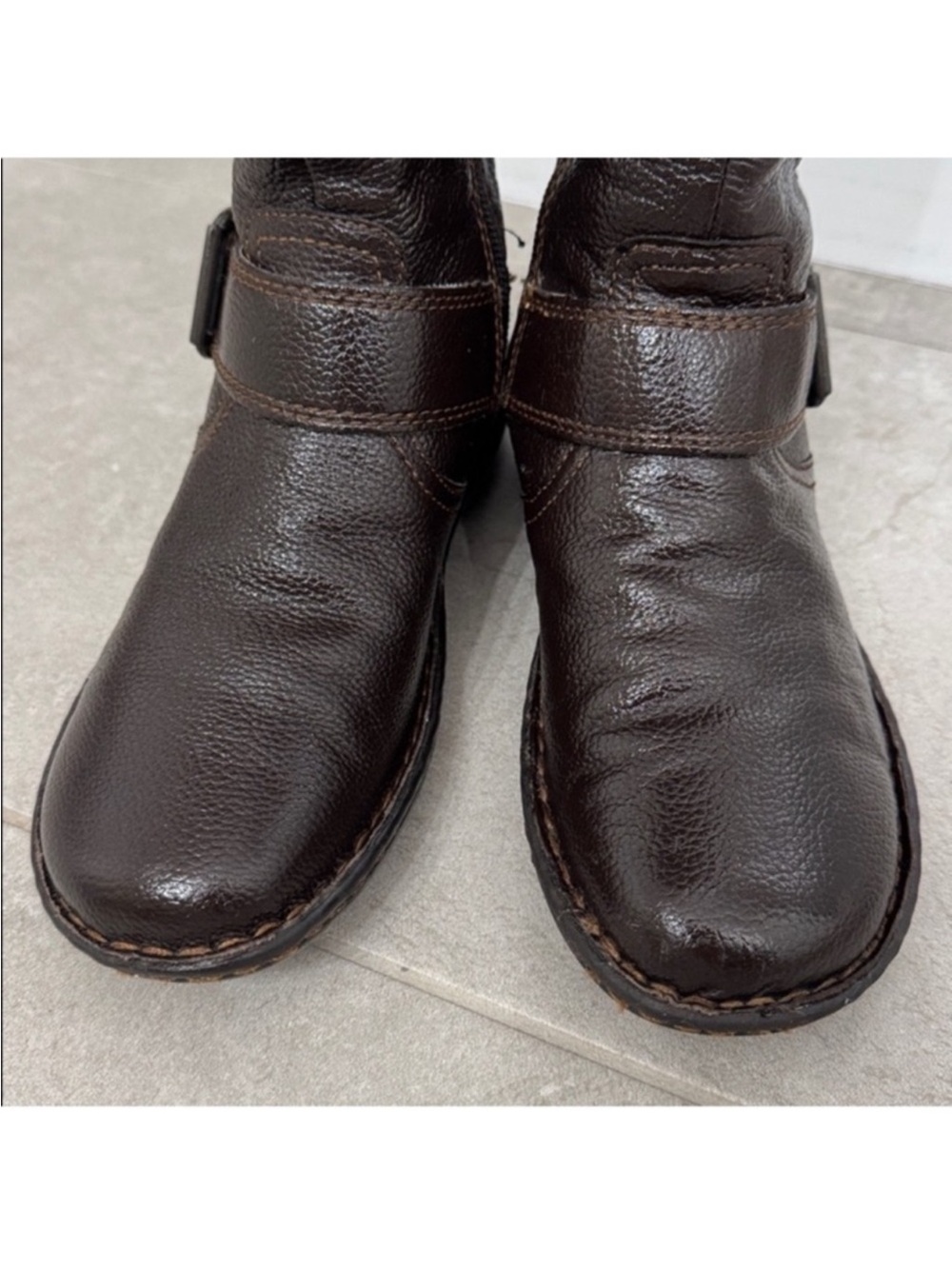 BOC Born Concept Leather Tall Riding Boots Sz 6.5 Brown Equestrian Comfy - Picture 2 of 12